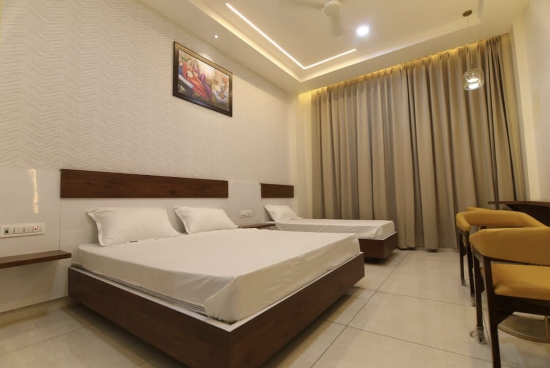 3 Bed AC view 1 - Interior of accommodation at Sri Janaki Mahal Trust
